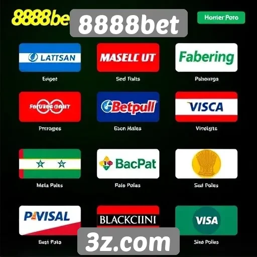 Diversidade de métodos de pagamento no 8888bet