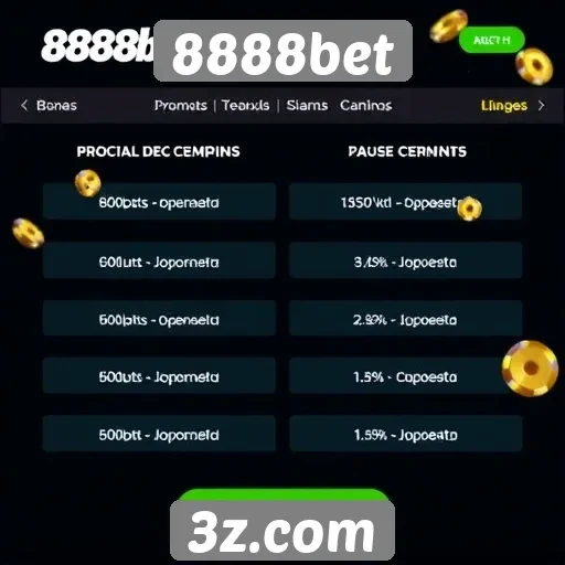 Promoções disponíveis na 8888bet